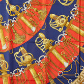 エルメス カレ90 Cliquetis カチカチ 剣柄 スカーフ レッド マルチカラー シルク レディース HERMES 【中古】